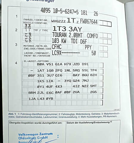 Черный Фольксваген Туран, объемом двигателя 1.97 л и пробегом 223 тыс. км за 13450 $, фото 46 на Automoto.ua