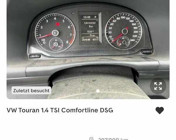 Черный Фольксваген Туран, объемом двигателя 1.4 л и пробегом 207 тыс. км за 10777 $, фото 221 на Automoto.ua