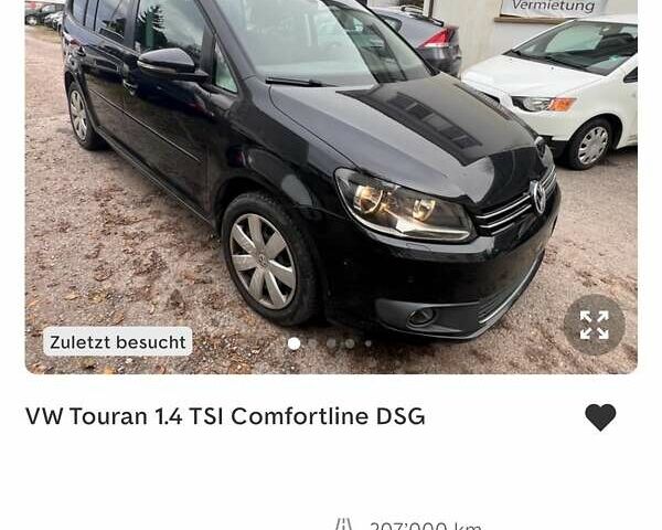 Черный Фольксваген Туран, объемом двигателя 1.4 л и пробегом 207 тыс. км за 10777 $, фото 215 на Automoto.ua