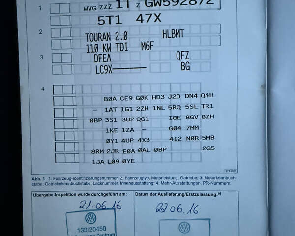 Чорний Фольксваген Туран, об'ємом двигуна 2 л та пробігом 239 тис. км за 16250 $, фото 63 на Automoto.ua