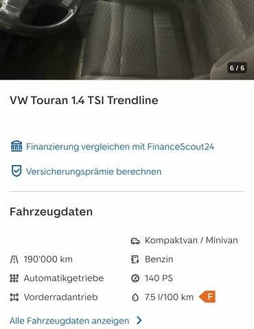 Коричневий Фольксваген Туран, об'ємом двигуна 1.4 л та пробігом 190 тис. км за 7333 $, фото 239 на Automoto.ua