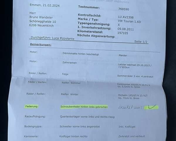 Фольксваген Туран, об'ємом двигуна 1.6 л та пробігом 197 тис. км за 10990 $, фото 33 на Automoto.ua