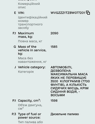 Фольксваген Туран, об'ємом двигуна 1.6 л та пробігом 228 тис. км за 10600 $, фото 26 на Automoto.ua