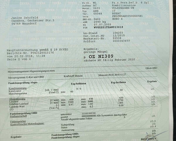 Серый Фольксваген Туран, объемом двигателя 1.6 л и пробегом 196 тыс. км за 8999 $, фото 13 на Automoto.ua