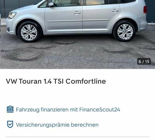 Серый Фольксваген Туран, объемом двигателя 1.4 л и пробегом 174 тыс. км за 9999 $, фото 294 на Automoto.ua