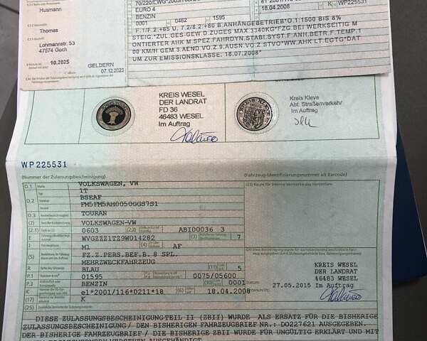 Синий Фольксваген Туран, объемом двигателя 1.6 л и пробегом 209 тыс. км за 7598 $, фото 50 на Automoto.ua