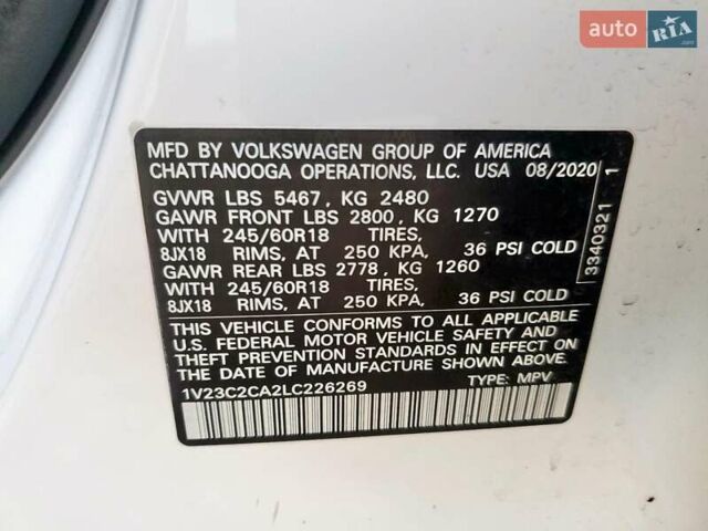 Білий Фольксваген Atlas, об'ємом двигуна 2 л та пробігом 113 тис. км за 6400 $, фото 11 на Automoto.ua