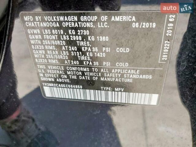 Черный Фольксваген Atlas, объемом двигателя 3.6 л и пробегом 130 тыс. км за 5000 $, фото 12 на Automoto.ua