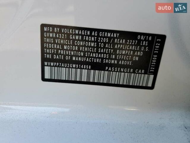 Фольксваген e-Golf 2016 в Кропивницком (Кировограде) на Automoto.ua Белый Фольксваген e-Golf, объемом двигателя 0 л и пробегом 103 тыс. км за 2300 $, фото 11 на Automoto.ua