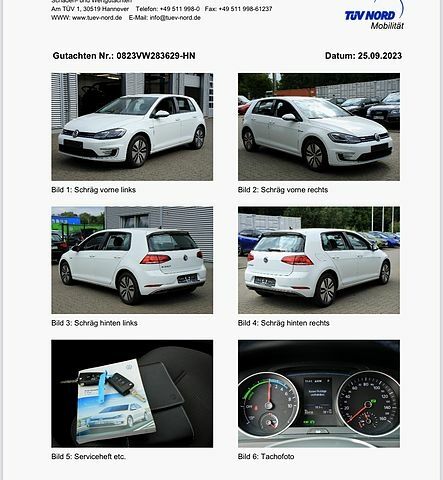 Белый Фольксваген e-Golf, объемом двигателя 0 л и пробегом 89 тыс. км за 16450 $, фото 10 на Automoto.ua