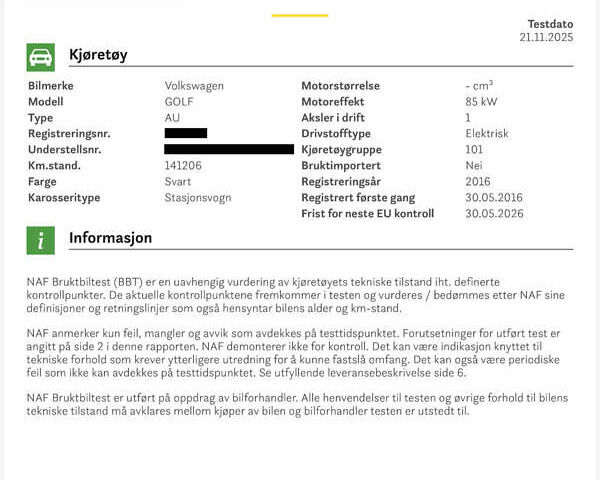 Черный Фольксваген e-Golf, объемом двигателя 0 л и пробегом 141 тыс. км за 8600 $, фото 28 на Automoto.ua
