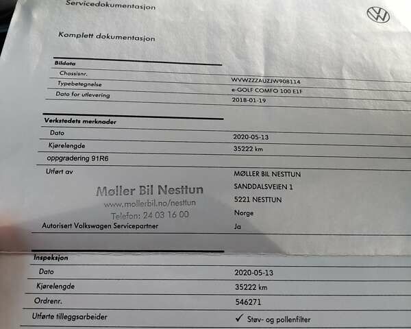 Черный Фольксваген e-Golf, объемом двигателя 0 л и пробегом 133 тыс. км за 14900 $, фото 66 на Automoto.ua