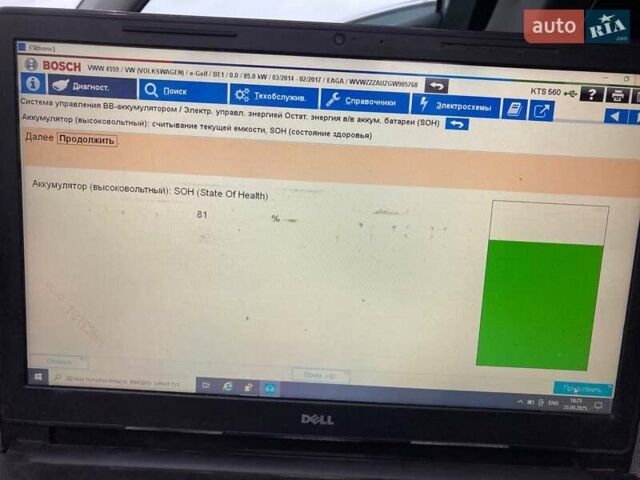 Серый Фольксваген e-Golf, объемом двигателя 0 л и пробегом 162 тыс. км за 8499 $, фото 19 на Automoto.ua
