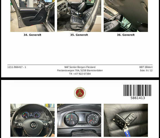 Серый Фольксваген e-Golf, объемом двигателя 0 л и пробегом 114 тыс. км за 8999 $, фото 10 на Automoto.ua