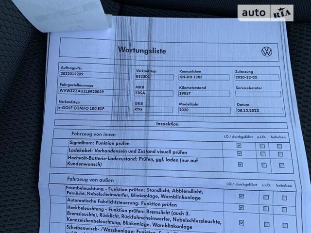 Сірий Фольксваген e-Golf, об'ємом двигуна 0 л та пробігом 23 тис. км за 17600 $, фото 67 на Automoto.ua