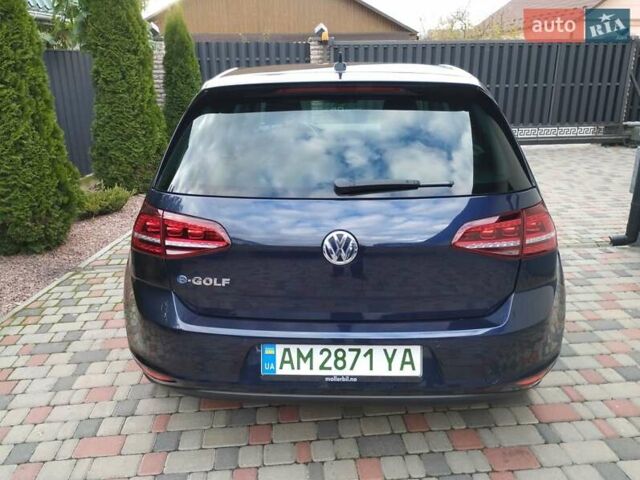 Синий Фольксваген e-Golf, объемом двигателя 0 л и пробегом 123 тыс. км за 8950 $, фото 2 на Automoto.ua
