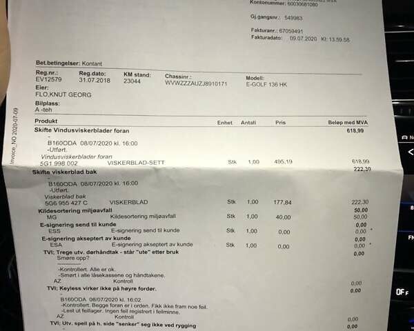 Синий Фольксваген e-Golf, объемом двигателя 0 л и пробегом 80 тыс. км за 16500 $, фото 27 на Automoto.ua