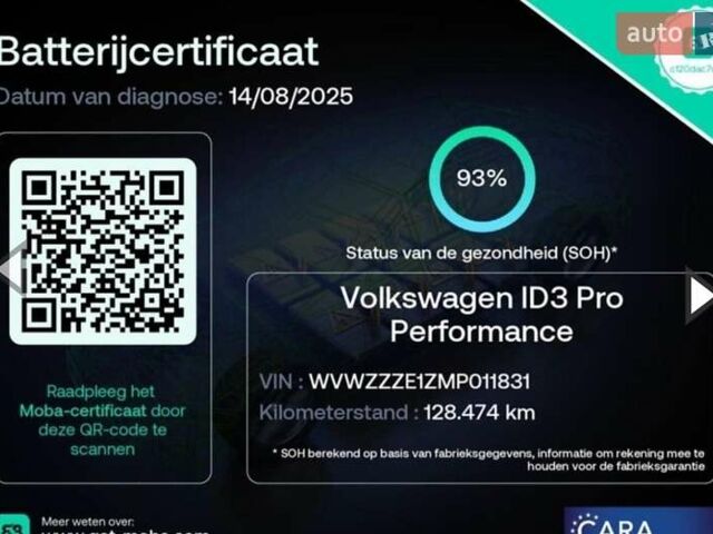 Сірий Фольксваген ID.3, об'ємом двигуна 0 л та пробігом 129 тис. км за 18500 $, фото 48 на Automoto.ua