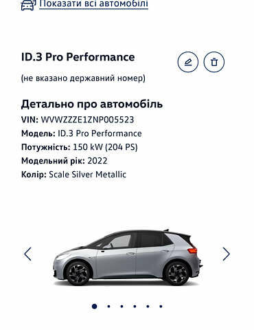 Сірий Фольксваген ID.3, об'ємом двигуна 0 л та пробігом 152 тис. км за 16999 $, фото 75 на Automoto.ua