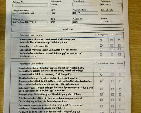 Серый Фольксваген ID.4, объемом двигателя 0 л и пробегом 138 тыс. км за 23491 $, фото 17 на Automoto.ua