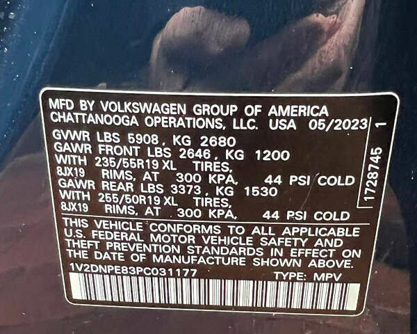 Синий Фольксваген ID.4, объемом двигателя 0 л и пробегом 55 тыс. км за 23500 $, фото 13 на Automoto.ua