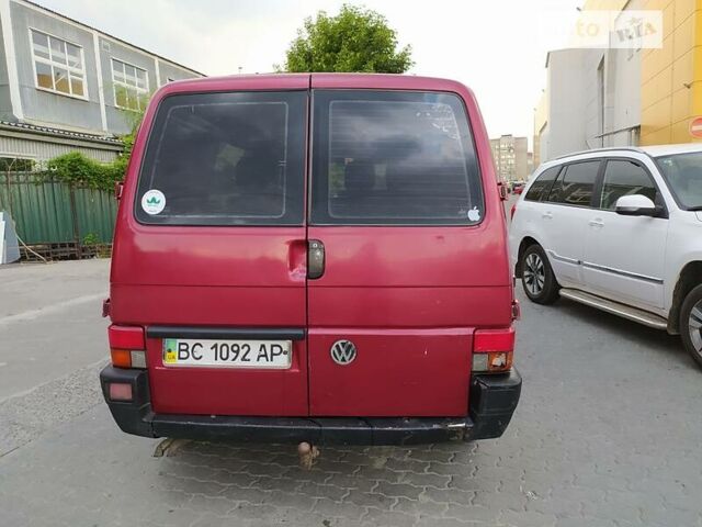 Красный Фольксваген T4 (Transporter) груз-пасс., объемом двигателя 2.4 л и пробегом 437 тыс. км за 3200 $, фото 14 на Automoto.ua