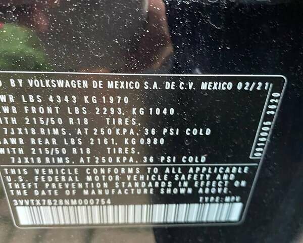 Черный Фольксваген Таос, объемом двигателя 1.5 л и пробегом 74 тыс. км за 17300 $, фото 21 на Automoto.ua