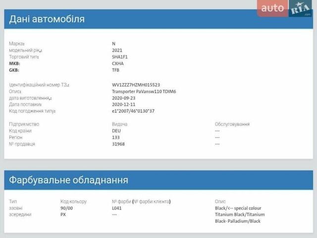 Черный Фольксваген Transporter, объемом двигателя 1.97 л и пробегом 203 тыс. км за 24950 $, фото 43 на Automoto.ua