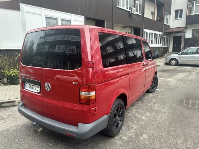 Красный Фольксваген Transporter, объемом двигателя 1.9 л и пробегом 252 тыс. км за 7500 $, фото 2 на Automoto.ua