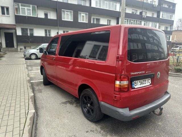 Красный Фольксваген Transporter, объемом двигателя 1.9 л и пробегом 252 тыс. км за 7500 $, фото 3 на Automoto.ua