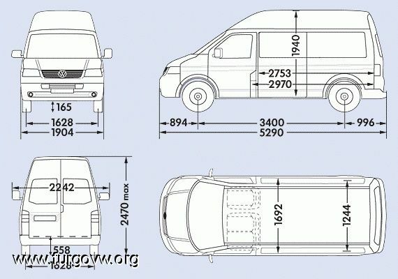 Серый Фольксваген Transporter, объемом двигателя 2.5 л и пробегом 382 тыс. км за 8500 $, фото 16 на Automoto.ua
