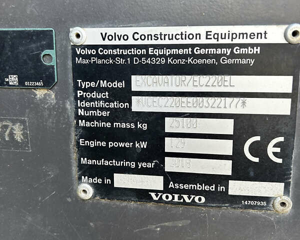 Вольво EC 220DL 2018 в Киеве на Automoto.ua Вольво EC 220DL, объемом двигателя 0 л и пробегом 10 тыс. км за 88570 $, фото 58 на Automoto.ua