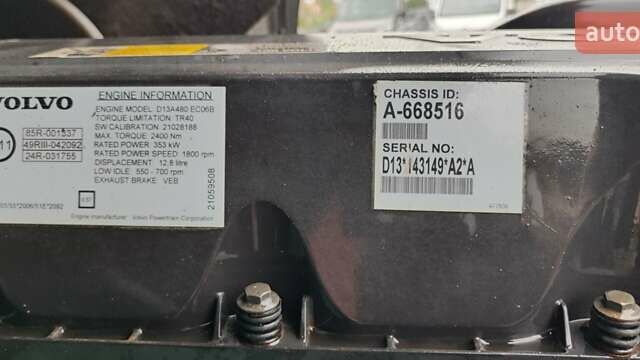 Белый Вольво FH 13, объемом двигателя 12.8 л и пробегом 1000 тыс. км за 15800 $, фото 9 на Automoto.ua