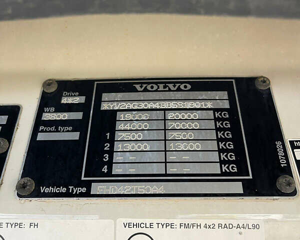 Белый Вольво FH 13, объемом двигателя 12.9 л и пробегом 60 тыс. км за 22000 $, фото 10 на Automoto.ua