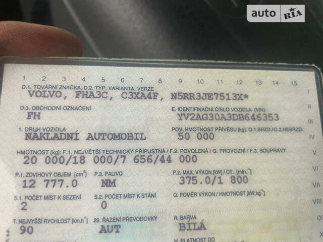 Белый Вольво FH 13, объемом двигателя 12.9 л и пробегом 60 тыс. км за 33012 $, фото 5 на Automoto.ua