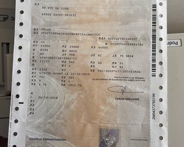 Білий Вольво FH 13, об'ємом двигуна 12.9 л та пробігом 780 тис. км за 53529 $, фото 62 на Automoto.ua