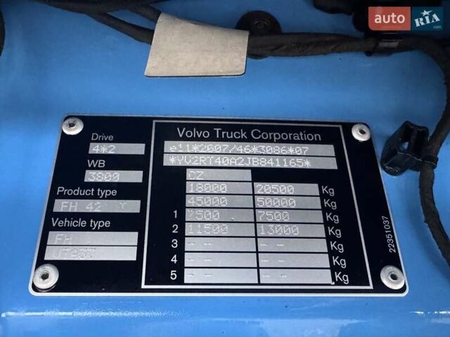 Синий Вольво FH 13, объемом двигателя 0 л и пробегом 918 тыс. км за 43072 $, фото 39 на Automoto.ua