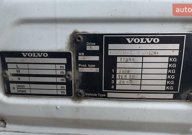 Белый Вольво FM 7, объемом двигателя 7.3 л и пробегом 800 тыс. км за 31000 $, фото 21 на Automoto.ua