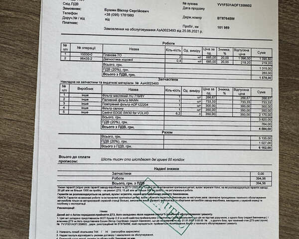 Белый Вольво С60, объемом двигателя 2 л и пробегом 172 тыс. км за 12500 $, фото 57 на Automoto.ua