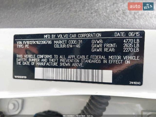 Вольво С60 2015 у Києві на Automoto.ua Вольво С60, об'ємом двигуна 2.5 л та пробігом 189 тис. км за 1500 $, фото 7 на Automoto.ua