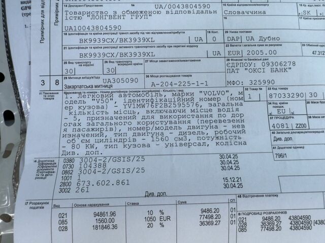 Черный Вольво В50, объемом двигателя 1.6 л и пробегом 218 тыс. км за 8599 $, фото 22 на Automoto.ua