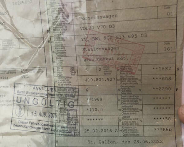 Серый Вольво В70, объемом двигателя 2 л и пробегом 260 тыс. км за 14900 $, фото 27 на Automoto.ua