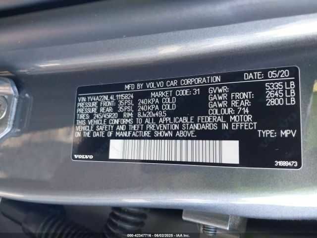 Серый Вольво В90, объемом двигателя 2 л и пробегом 30 тыс. км за 7000 $, фото 8 на Automoto.ua