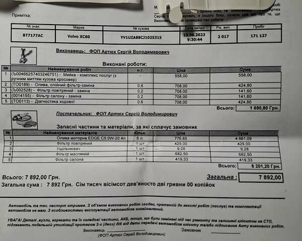 Синій Вольво ХС60, об'ємом двигуна 1.97 л та пробігом 180 тис. км за 29000 $, фото 6 на Automoto.ua