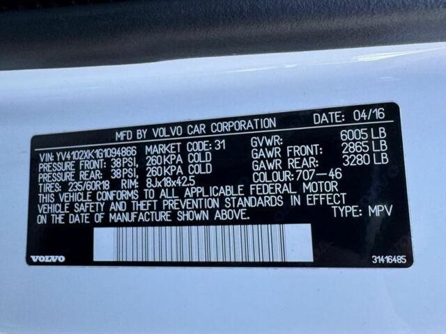 Белый Вольво ХС90, объемом двигателя 2 л и пробегом 290 тыс. км за 23500 $, фото 23 на Automoto.ua