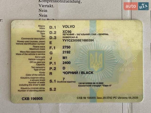 Чорний Вольво ХС90, об'ємом двигуна 2.4 л та пробігом 194 тис. км за 22500 $, фото 37 на Automoto.ua