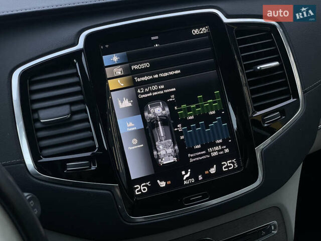 Серый Вольво ХС90, объемом двигателя 1.97 л и пробегом 159 тыс. км за 38999 $, фото 32 на Automoto.ua