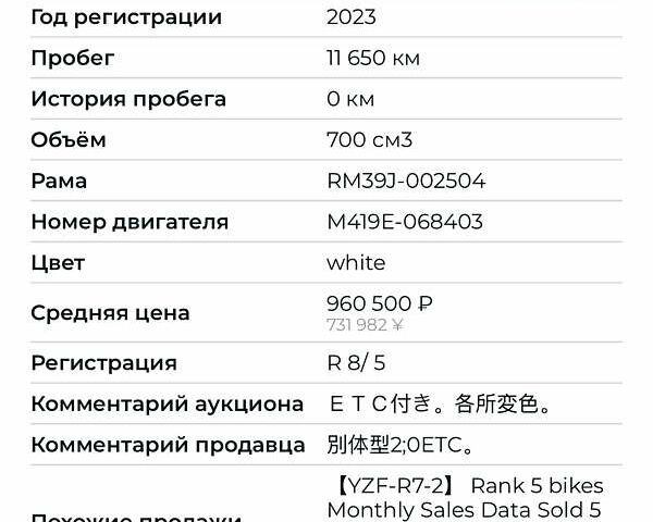 Ямаха R7, объемом двигателя 0.7 л и пробегом 11 тыс. км за 9200 $, фото 11 на Automoto.ua