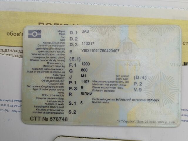 Белый ЗАЗ 1102 Таврия, объемом двигателя 1.2 л и пробегом 168 тыс. км за 835 $, фото 11 на Automoto.ua