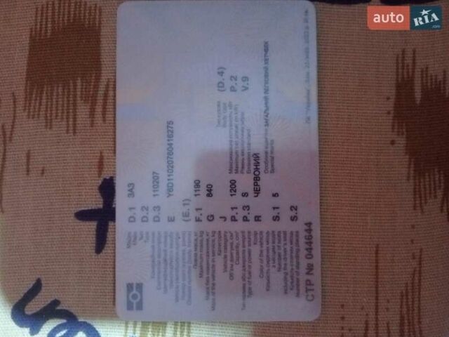 Красный ЗАЗ 1102 Таврия, объемом двигателя 1.2 л и пробегом 333 тыс. км за 1333 $, фото 1 на Automoto.ua